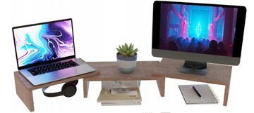 STOJAK NA MONITOR PODWÓJNY PODSTAWKA POD LAPTOPA REGULACJA DŁUGOŚCI