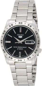 Seiko Mężczyźni Automatic Zegarek, Srebrny/Czarny, 37 mm PO ZWROCIE