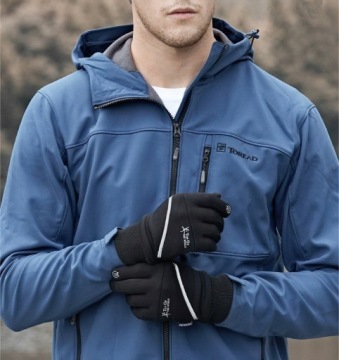 ПЕРЧАТКИ МУЖСКИЕ, ЧЕРНЫЕ, ТЕПЛЫЕ, СЕНСОРНЫЕ, Спортивные, XL, ДЛЯ ВЕЛОСИПЕДА