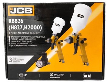 НАБОР ПОКРАСОЧНЫХ ПИСТОЛЕТОВ + РЕДУКТОР ДАВЛЕНИЯ JCB
