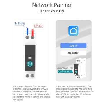 Умный переключатель Tuya Wi-Fi автоматический
