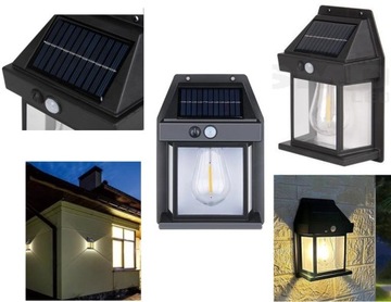 Солнечная лампа Светодиодный фонарь Настенный бра с датчиком движения в сумерках