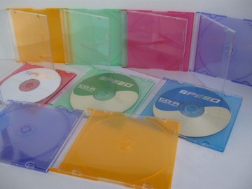 CD-боксы x 1 SLIM для цветных дисков, 50 шт.