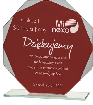 Statuetka szklana prezent upominek firmowy gl.015C