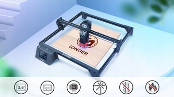 Более длинная лазерная гравюра Ray5 DIY 5W 400x400 мм
