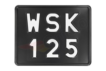 Tablica rejestracyjna WSK 125 czarna