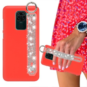 Etui Matowe Pasek Cyrkonie Do XIAOMI REDMI NOTE 9
