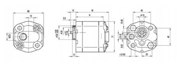 Pompa Zębata Hydrauliczna 0.8 cm3/obr Grupa 1 Lewa