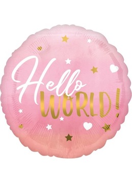 Balon na baby shower HELLO WORLD