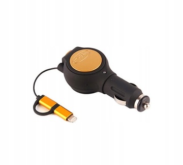 Ładowarka Samochodowa ze zwijanym kablem Micro USB 2.1A