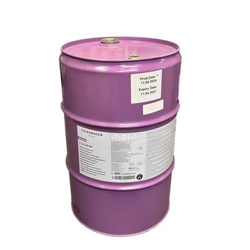 PUSTA BECZKA PO PŁYNIE 60L FIOLETOWA Z KORKAMI BLASZANA ŚREDNICA 39 CM
