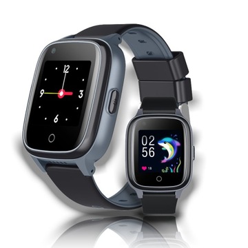 Smartwatch dla dziecka CALMEAN Touch 2 GPS 4G GRY WODOSZCZELNOŚĆ czarny