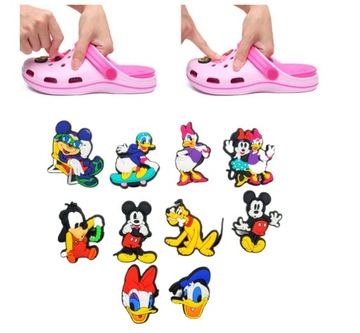 PRZYPINKI PIN ozdoby DO BUTÓW typu CROCS KROKS myszka miki 10szt w2