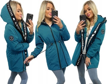 ASYMETRYCZNA PARKA kurtka Z KAPTUREM 4 KOLORY M