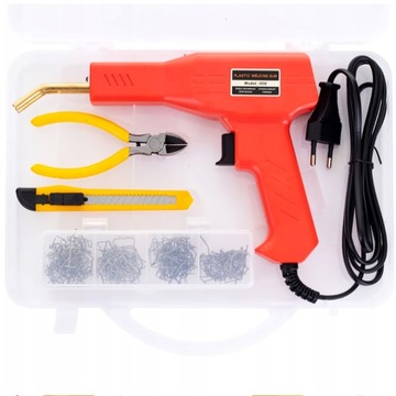 МАШИНА ДЛЯ СВАРКИ ПЛАСТИКА СТЕПЛОСВАРКА ПАЯЛЬНИК + 200 СКРЕПЕРОВ + КЛИПЕРЫ