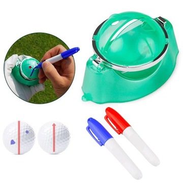 Вкладыш для мяча для гольфа Портативный игрок в гольф для тренировок Открытый вкладыш для мяча для гольфа с ручкой