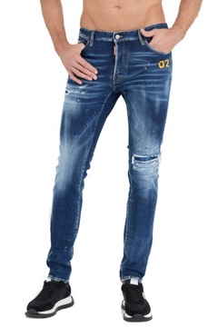 DSQUARED2 Granatowe jeansy męskie COOL GUY r 52