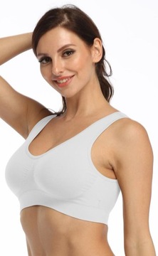 Фирменный бесшовный спортивный бюстгальтер SmartTex БЕЖЕВЫЙ