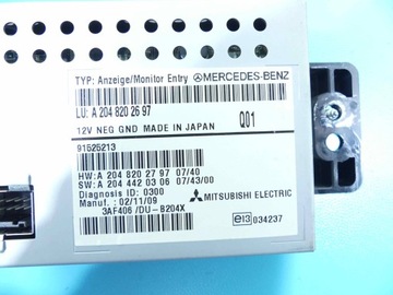 DISPLEJ OBRAZOVKA MERCEDES GLK X204 08-12