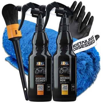 ADBL Средство для очистки салона 500мл + Средство для очистки пластика ADBL Interior WOW 500мл