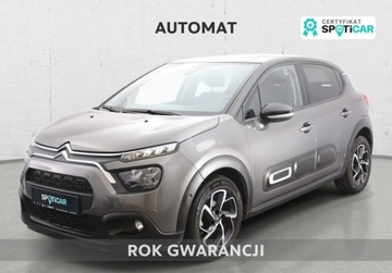Citroen C3 III Hatchback Facelifting 1.2 PureTech 110KM 2021 Citroen C3 Shine EAT6 Fv23 Od RiA 1.2 Benzyna 110KM
