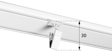 Żabki do karnisza aluminium slim,ks ilość 100 sztuk na ślizgu kolor biały