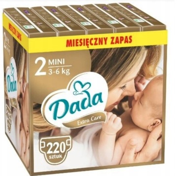 ПОДГУЗНИКИ DADA 2 EXTRA CARE 3-6 кг В НАЛИЧИИ 220 шт.