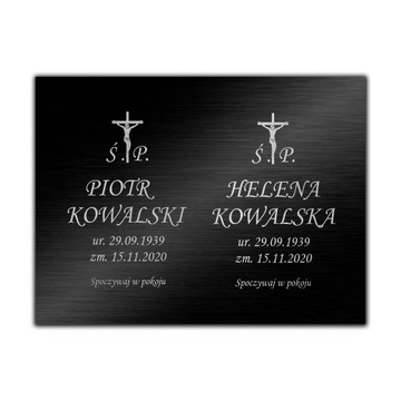 ТАБЛИЧКА МОГИЛЬНАЯ КРЕСТ 40x30 см