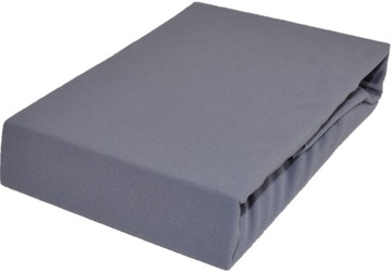 PRZEŚCIERADŁO JERSEY 200x220 BAWEŁNIANE 100% SZARE
