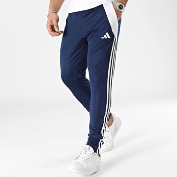 Męskie Spodnie Dresowe Adidas TIRO24 TRAINING Sportowe Zwężane Granat r.M