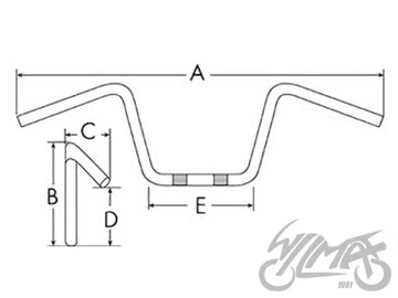 Руль Naked ORG Yamaha Honda ER5 Bandit SV