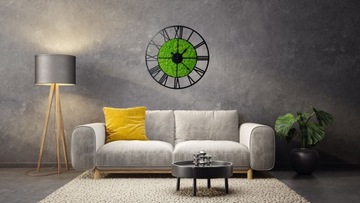 Часы в стиле ретро, ​​металл мох, 60 см