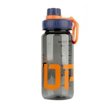 PRZENOŚNA MAŁA BUTELKA NA WODĘ / BIDON NA SIŁOWNIĘ FITNESS 600ml - CZARNO-P