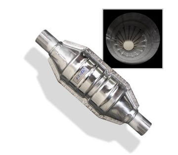 Tłumik przelotowy w obudowie katalizatora Fi 50 mm