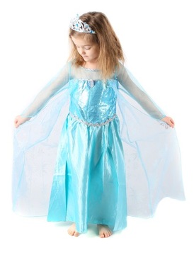 ЗАМОРОЖЕННОЕ ПЛАТЬЕ ЭЛЬЗА ЗАМОРОЖЕННОЕ 3-4Л E1 + НАБОР ИЗ 5 АКСЕССУАРОВ