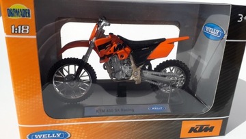 Металлическая модель KTM 450 SX Racing WELLY 1:18