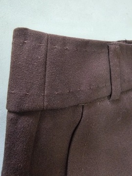 Marks spodnie eleganckie brązowe proste pettite 46