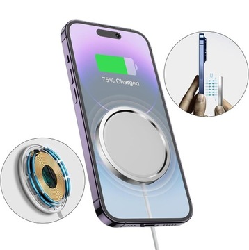 БЫСТРОЕ ИНДУКТИВНОЕ БЕСПРОВОДНОЕ ЗАРЯДНОЕ УСТРОЙСТВО для Magsafe IPHONE 11 12 13 14 15
