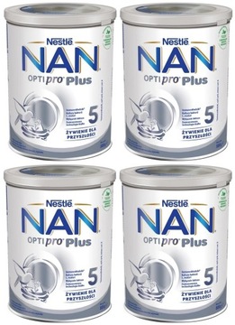 4x Mleko modyfikowane NAN 5 Optipro Plus 800g
