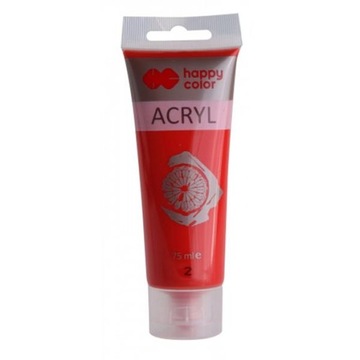 FARBA AKRYLOWA 75ML CZERWONY 2 HAPPY COLOR
