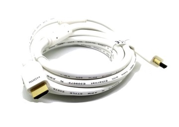 Przyłącze kabel HDMI HQ OFC biały 1,5m