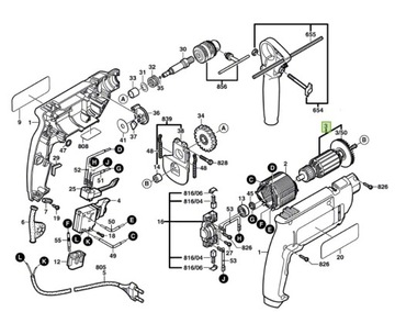 Bosch 2604011084 wirnik do PSB550RE CSB570RE
