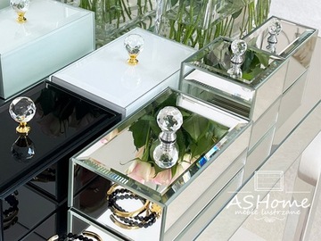 Консоль Glamour Lacobel, черный, хромированная рама
