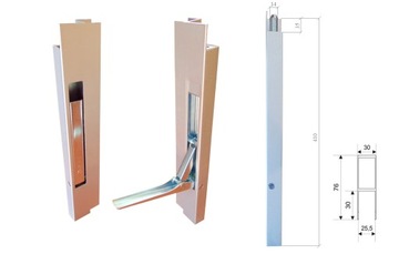 Вертикальный замок для алюминиевой стороны H400 P/L