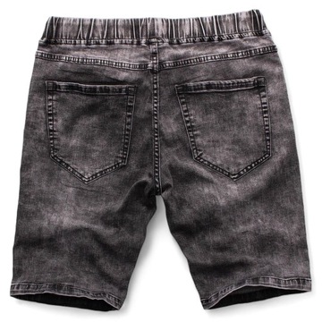 Męskie spodenki jeansowe krótkie spodnie pas z gumką XL