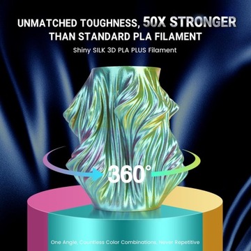Нить Sunlu Silk PLA Magic Tricolor Красный Желтый Зеленый 1000г