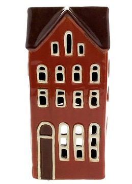 DOMEK CERAMICZNY LAMPION ŚWIECZNIK CERAMIKA SZKLIWIONA