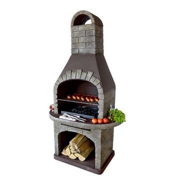 Grill betonowy ogrodowy grill węglowy do ogrodu + farba ruszt