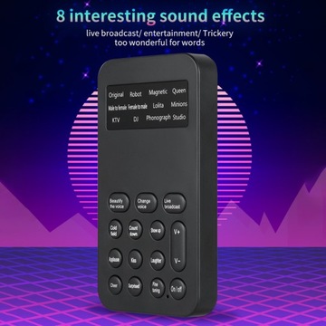 внешняя звуковая карта мобильного телефона с функцией смены голоса со встроенным несколькими звуками