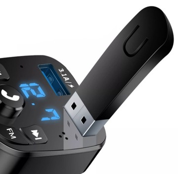 FM-ПЕРЕДАТЧИК BLUETOOTH ЗАРЯДНОЕ УСТРОЙСТВО USB 3.1A QC 3.0